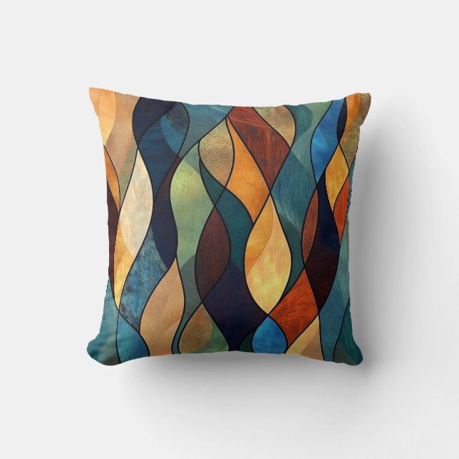 Coussin Vagues de couleur (Recto)