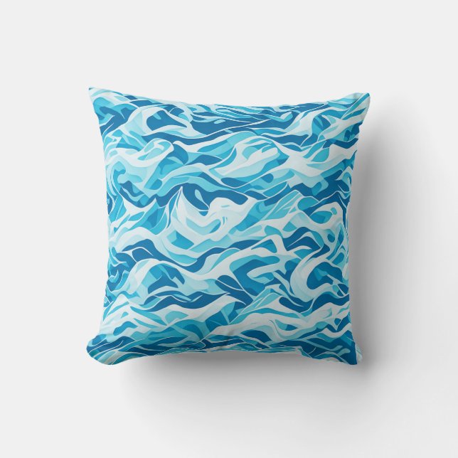 Coussin vagues de la mer Motif sans voile (Recto)