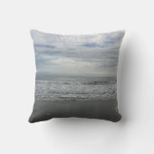 Coussin Vagues de plage mer océan nuageux photographie côt (Verso)