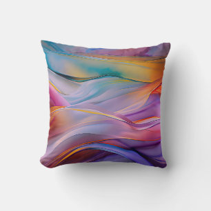 Coussin "Vagues de rêve" Art Abstrait contemporain