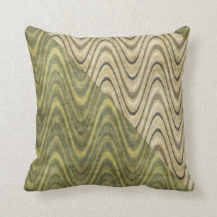 Coussin Vagues de vert