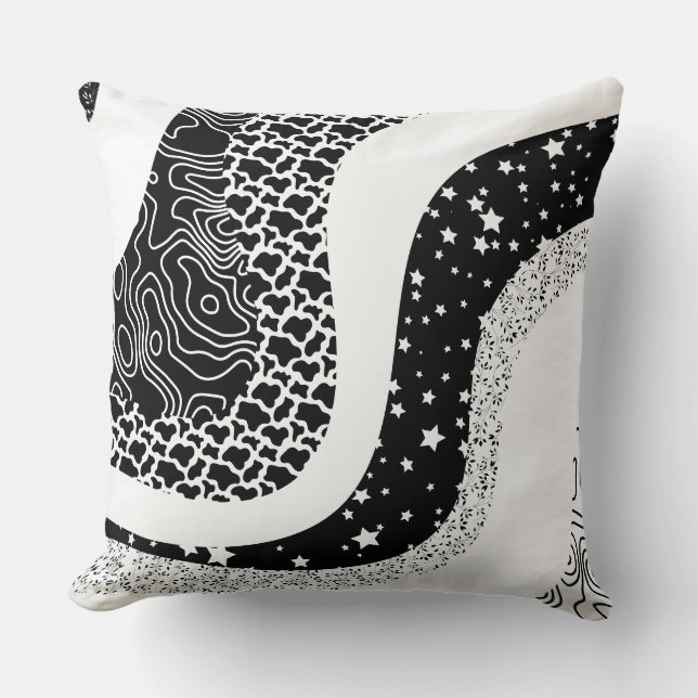 Coussin Vagues motif abstrait (Recto)