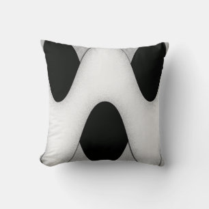 Coussin Vagues noires et blanches