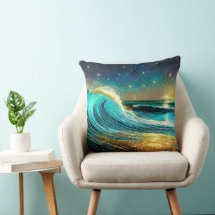 Coussin Vagues océaniques clignantes