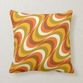 Coussin vagues orange des années 60