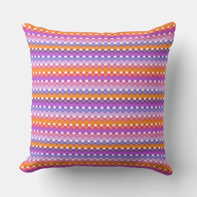 Coussin Vagues rétro (Recto)