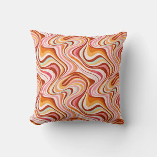 Coussin Vagues rétro super - Tourbillons psychédéliques ch