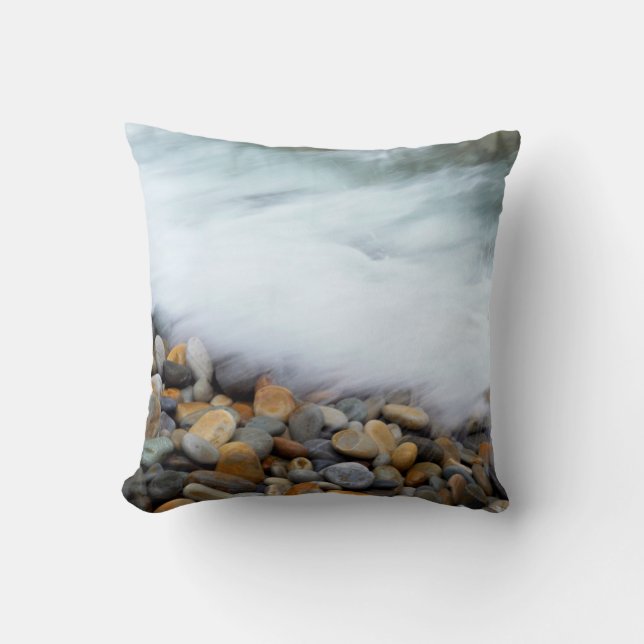 Coussin Vagues se brisant sur des galets, Tsitsikamma (Recto)