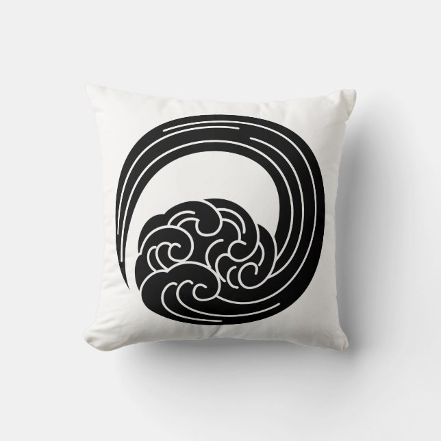 Coussin Vagues tourbillonnantes (Recto)