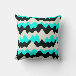 Coussin Vagues turquoise