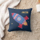 Coussin Vaisseau Spatial à Carreaux, Espace, Décoration de (Couverture)