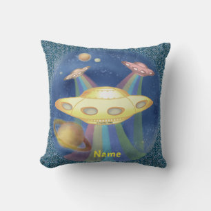 Coussin Vaisseau Spatial Arc-en-Ciel