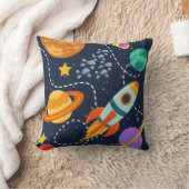 Coussin Vaisseau Spatial Exploration de l'Espace Planètes  (Couverture)
