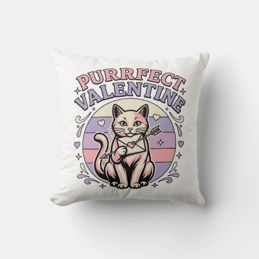 Coussin Valentin chat parfait Amour de la Saint-Valentin V (Recto)