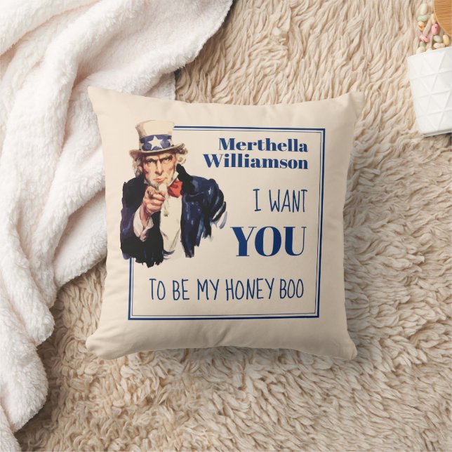 Coussin Valentine Boo Oncle Sam Couple (Couverture)