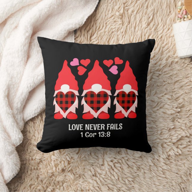 Coussin VALENTINE GNOME L'amour n'échoue jamais (Couverture)