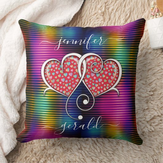 Coussin Valentine Interlock Hearts Design (Couverture)
