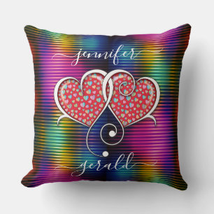 Coussin Valentine Interlock Hearts Design