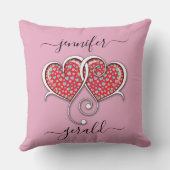 Coussin Valentine Interlock Hearts Design (Verso)