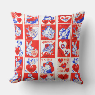 Coussin Valentine Retro Love Hugs Motif