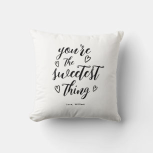 Coussin Valentine Tu es la plus douce des choses Blanches