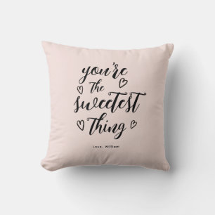 Coussin Valentine Tu es la plus douce des choses Pastel Ro
