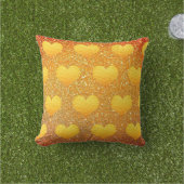 Coussin Valentine's Day Gold Heart (Herbe)