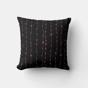 Coussin Valentines jour coeur rouge motif