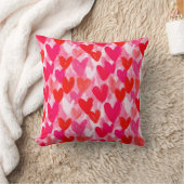 Coussin Valentines Jour Multi Coeurs Motif Aimer Rose (Couverture)