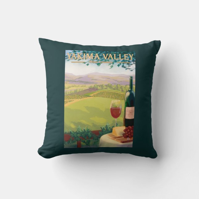 Coussin Vallée de Yakima, pays de WashingtonWine (Recto)