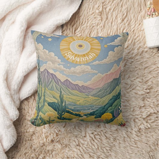 Coussin Vallée tranquille : Paysage pastel (Couverture)
