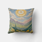 Coussin Vallée tranquille : Paysage pastel (Verso)