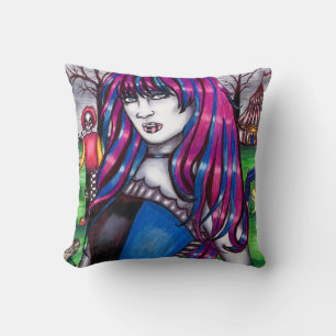 Coussin Vampire Circus Freak monstres dessin original