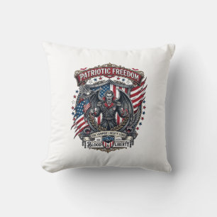 Coussin Vampire Patriotique Liberté Seigneur Horreur Monst