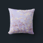 Coussin Van Gogh Almond Blossoms Lavande<br><div class="desc">Fleurs d'amandes par Vincent Van Gogh modification de couleur copyright 2sweet4wordsDesigns/ PureVintage Love Obtenez la beauté de Van Gogh's bien-aimé Almond Blossom dans les couleurs qui correspondent à votre maison. vincent van gogh,  van gogh,  fleurs d'amandes,  fleurs,  floral,  jolie,  belle,  belle, </div>