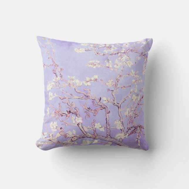 Coussin Van Gogh Almond Blossoms Lavande (Recto)