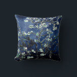 Coussin Van Gogh Almond Blossoms Midnight Blue<br><div class="desc">Artiste : Vincent Van Gogh Titre : Fleurs d'amandes Couleur modifiée par 2sweet4wordsDesigns</div>