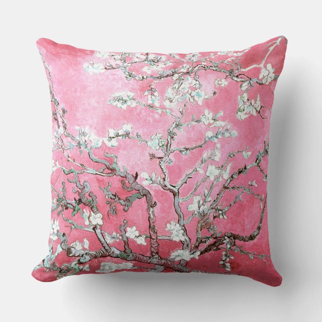 Coussin Van Gogh Almond Blossoms rose Bleu (Recto)