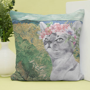 Coussin Van Gogh Blé Field et Fancy Cat