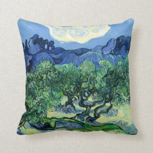 Coussin Van Gogh - Oliviers aux Alpilles Arrière - plan