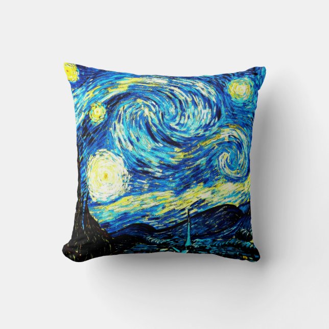 Coussin Van Gogh peinture, Starry Night (Recto)