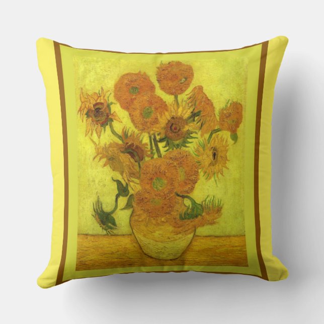 Coussin Van Gogh - Quatorze tournesols, (Verso)