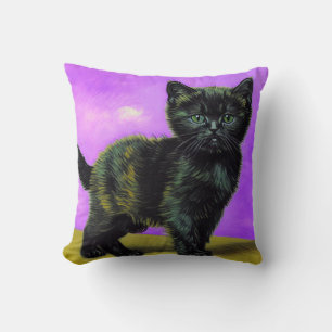 Coussin Van Gogh Style Cat