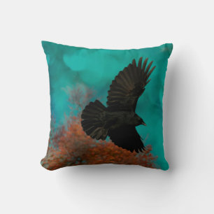 Coussin Vapeur du corbeau d'automne