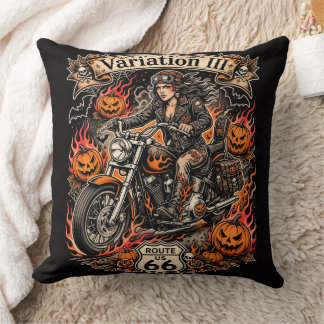Coussin Variation III Route 66 Halloween Reine Motarde
