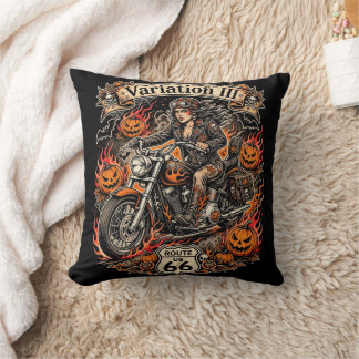 Coussin Variation III Route 66 Reine motarde Halloween