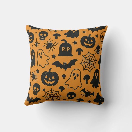 Coussin Various Halloween pattern images pliow (Verso)