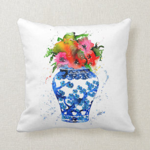 Coussin Vase à Ming