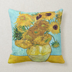 Coussin Vase avec douze tournesols par Vincent van Gogh