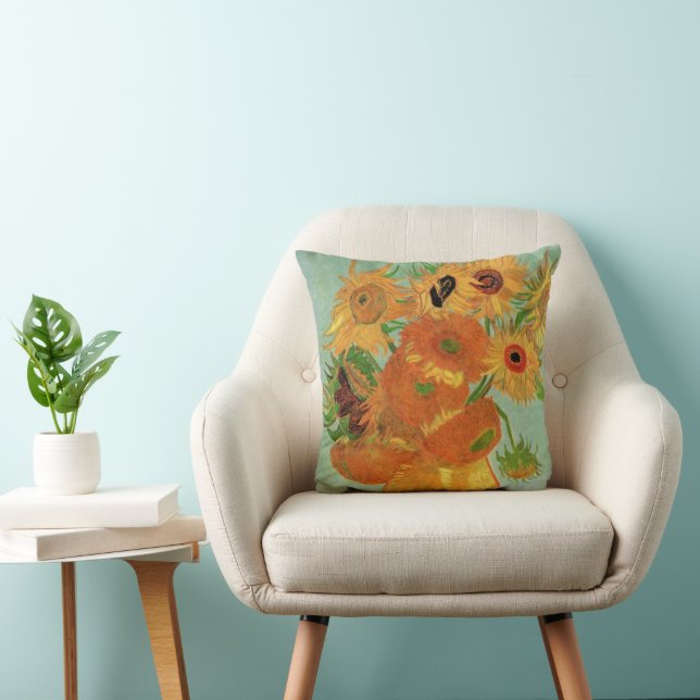 Coussin Vase avec douze tournesols par Vincent van Gogh (Chaise)